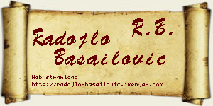 Radojlo Basailović vizit kartica